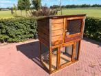 Twee laags konijnenhok, Dieren en Toebehoren, Knaagdieren en Konijnen | Hokken en Kooien, Ophalen, Gebruikt, 90 cm of meer, Konijn