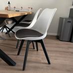 5x Kuipstoelen Wit met Vervangbaar Kussen, Ophalen, Gebruikt, Wit, Stof