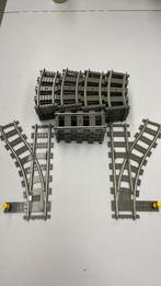 SB2103 Lego trein 9v rails pakket: 32 bocht + 8 recht + wiss, Ophalen of Verzenden, Zo goed als nieuw