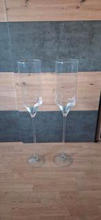 2 glazen vazen, Huis en Inrichting, Woonaccessoires | Vazen, Ophalen, Zo goed als nieuw, Overige kleuren, Glas