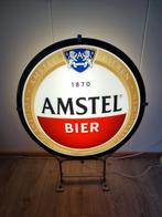 Amstel bier lichtbak gevel lamp verlichting, Verzamelen, Ophalen, Gebruikt, Reclamebord, Plaat of Schild, Amstel