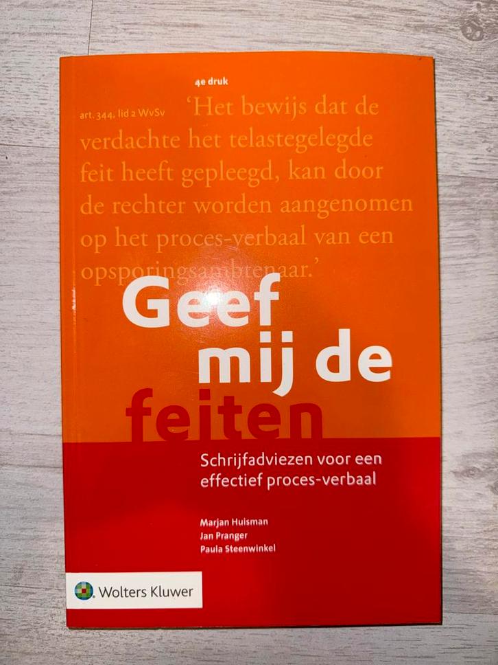 Geef mij de feiten | Proces-verbaal | Studieboek, Boeken, Studieboeken en Cursussen, Nieuw, Overige niveaus, Gamma, Ophalen of Verzenden