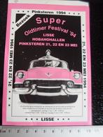 sticker super oldtimer festival 1994 hobahohallen lisse, Verzenden, Zo goed als nieuw, Bedrijf of Vereniging