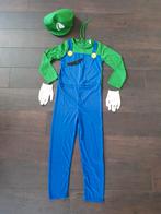 Luigi kostuum 110 pet,snor,handschoenen nieuw! Carnaval, Ophalen of Verzenden, Nieuw, Jongen of Meisje