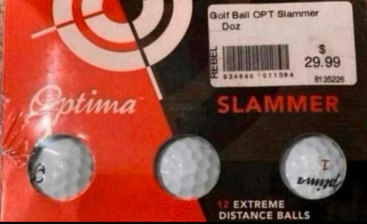 12 OPTIMA Slammer ED Golf ballen, Sport en Fitness, Golf, Zo goed als nieuw, Bal(len), Overige merken, Ophalen