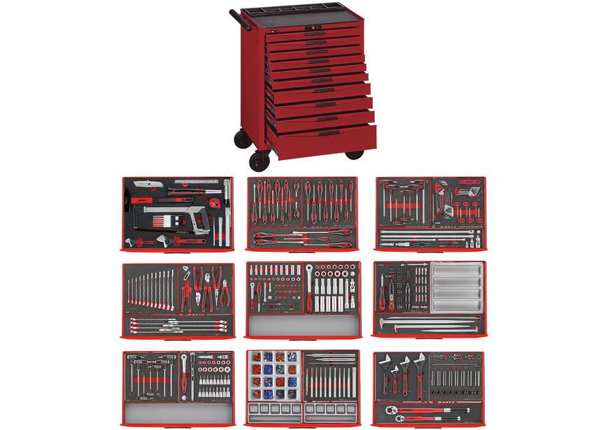 Gereedschapswagen rood foam midi master set Teng Tools, Auto diversen, Autogereedschap, Zo goed als nieuw, Ophalen