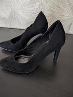 Leuke zwarte pumps, high heels en peeptoes maat 38, Ophalen of Verzenden, Zo goed als nieuw, Zwart, Pumps