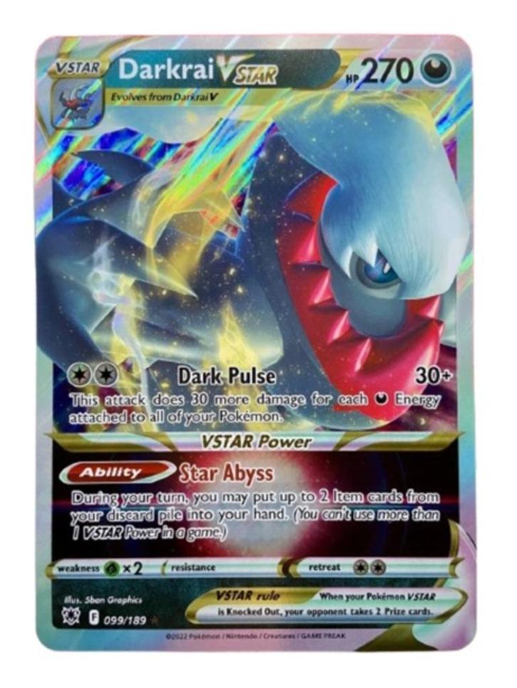 Pokemon Oversized kaart Darkrai VSTAR ASR 099, Hobby en Vrije tijd, Verzamelkaartspellen | Pokémon, Zo goed als nieuw, Losse kaart