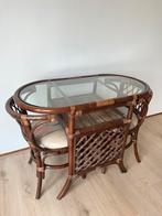 Vintage Bamboe Rotan Bistro Set Honeymoon Eetset Tete à Tete, Ophalen