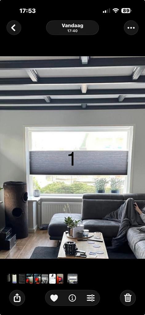 Plisse, Zo goed als nieuw, Minder dan 100 cm, Grijs, 50 tot 100 cm