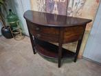 Klassieke halfronde sidetable, wandconsole, haltafel, Huis en Inrichting, Ophalen of Verzenden, Zo goed als nieuw, 25 tot 50 cm