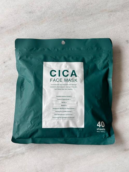 Cica Facial Mask X 40 Moisturises Dry Skin, Sieraden, Tassen en Uiterlijk, Uiterlijk | Gezichtsverzorging, Zo goed als nieuw, Verzorging