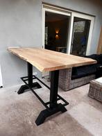 Bartafel Eikenblad met Stalen Frame - 190cm, Ophalen, Zo goed als nieuw