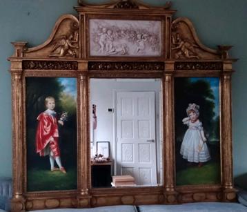 Uniek groot wandpaneel in rococo stijl!  beschikbaar voor biedingen