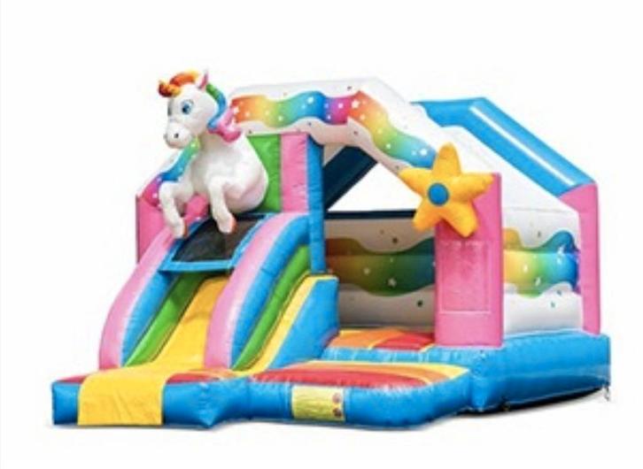 !NIEUW! Springkussen 'Unicorn' te huur, Hobby en Vrije tijd, Feestartikelen | Verhuur, Zo goed als nieuw, Overige, Ophalen of Verzenden