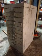 Stalen ladenkastje  vintage  garage werkplaats, Ophalen, Minder dan 50 cm, Gebruikt, 5 laden of meer