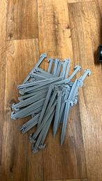 Plastic Tent haringen 20 cm  52 stuks grijs, Ophalen of Verzenden