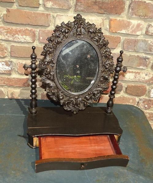kleine spiegel met lade, Antiek en Kunst, Curiosa en Brocante, Ophalen