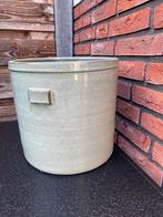 Grote Aardewerk Bloempot - mintgroen., Tuin en Terras, 25 tot 40 cm, Gebruikt, Rond, Binnen