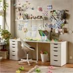 IKEA Lagkapten/Alex Bureau - Wit   GEZOCHT, Huis en Inrichting, Ophalen of Verzenden, Gebruikt, Bureau