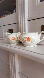 BROCANTE CRÈME ROOMSTELLETJE BLOEMMOTIEF, Ophalen of Verzenden