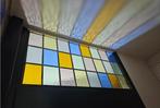 glas in lood bovenlicht raam / ruiten, Doe-het-zelf en Verbouw, Glas en Ramen, Gevelraam of Ruit, 80 tot 120 cm, Ophalen of Verzenden
