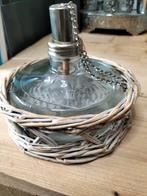 Olielamp met riet, Ophalen of Verzenden, Zo goed als nieuw, Rond, Riet