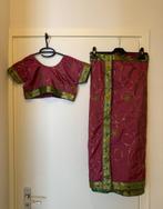 Indiase sari maat 32, Overige typen, Paars, Nieuw, Ophalen of Verzenden
