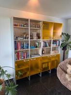 BOFFI kast / wandmeubel met gele deurtjes, Huis en Inrichting, Kasten | Wandmeubels, Ophalen, Gebruikt, 150 tot 200 cm, Metaal