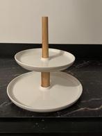 Etagère 2 laags met houten standaard, Ophalen of Verzenden, Nieuw