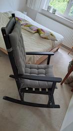 Schommelstoel zwart mooi grijs kussen voor de kinderkamer, Ophalen, Zo goed als nieuw, Stoel(en)
