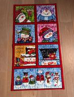 Prachtig handgemaakte quilt met wintertafereel, Ophalen of Verzenden, Zo goed als nieuw, Rond, 100 tot 150 cm