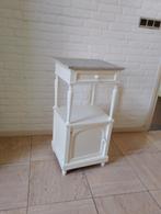 Wit Nachtkastje met Lade & Kast, Ophalen, Gebruikt, Minder dan 45 cm, 55 tot 70 cm