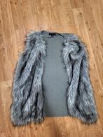 Vintage Grijze Bont Bodywarmer Gilet - Maat M, Maat 38/40 (M), Atmosphere, Ophalen of Verzenden, Grijs