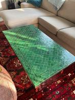 Salontafel groen tegeltjes, Ophalen, Overige materialen, Gebruikt, 100 tot 150 cm