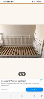Ikea één persoons spijlenbed, Huis en Inrichting, Ophalen, 90 cm, Eenpersoons, Wit
