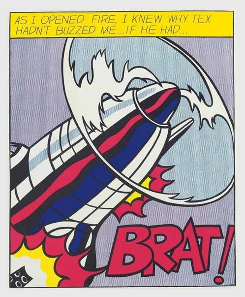Roy Lichtenstein - As I opened Fire - Tweeluik, Antiek en Kunst, Kunst | Litho's en Zeefdrukken, Ophalen of Verzenden