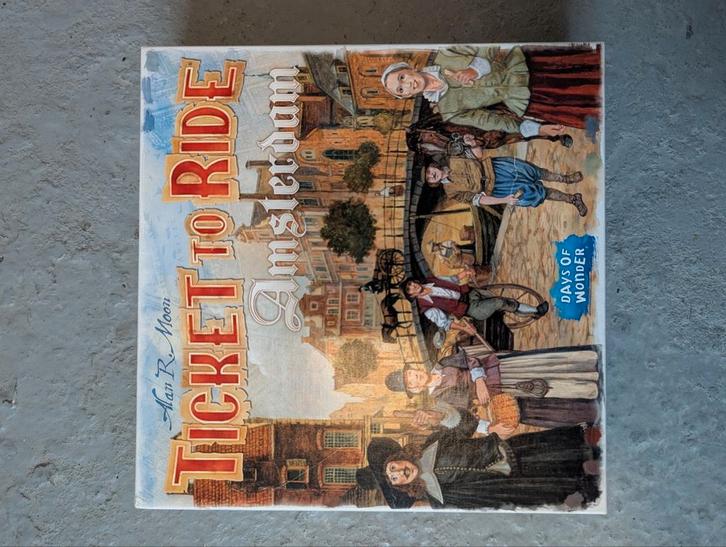 Ticket to Ride Amsterdam - Compacte Editie, Hobby en Vrije tijd, Gezelschapsspellen | Bordspellen, Zo goed als nieuw, Een of twee spelers