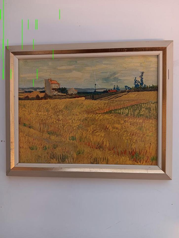 Schilderij: Korenveld met Huis, Antiek en Kunst, Kunst | Schilderijen | Klassiek, Ophalen