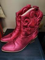 roze cowboylaarzen, Kleding | Dames, Schoenen, Hoge laarzen, Verzenden, Zo goed als nieuw, Roze