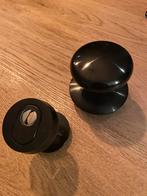 Deurknop en cilinder rozet zwart, Ophalen of Verzenden, Klink of Kruk, Zo goed als nieuw, IJzer