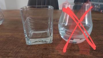 Drie whiskey glazen diverse maten.  beschikbaar voor biedingen