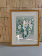 Riso print bloemen kunst, Ophalen of Verzenden