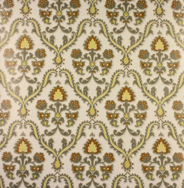 5486 Vintage barok behang met krullen in oker en grijs swiet, Huis en Inrichting, Stoffering | Behang, Geel, 75 m² of meer, Verzenden