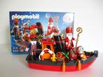 playmobil Stoomboot van Sinterklaas met Piet + doos 5206, Ophalen of Verzenden, Zo goed als nieuw, Complete set