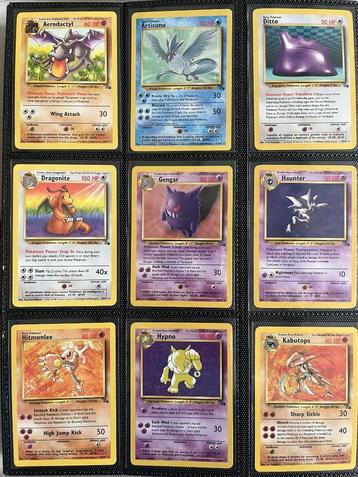 Pokemon Fossil - Alle non holo's - Losse verkoop beschikbaar voor biedingen