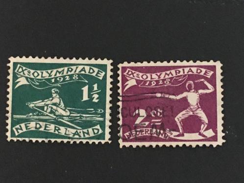 i9-212 Nederland 1928 NVPH 212 + 213 Olympiade gestempeld, Postzegels en Munten, Postzegels | Nederland, Gestempeld, T/m 1940