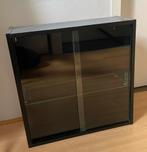 Vitrinekastje , hout en glazen schuifdeurtjes en 1 plank, Ophalen, Minder dan 50 cm, Met deur(en), Glas