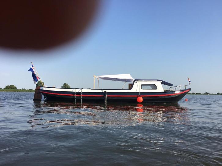 Sloep, oud Westlandse vlet 8 meter, Watersport en Boten, Sloepen, Gebruikt, 30 tot 50 pk, 6 meter of meer, Binnenboordmotor, Diesel