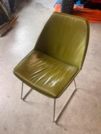 2 groen leren design stoelen Bree’s new World leer, Ophalen, Gebruikt, Twee, Overige kleuren